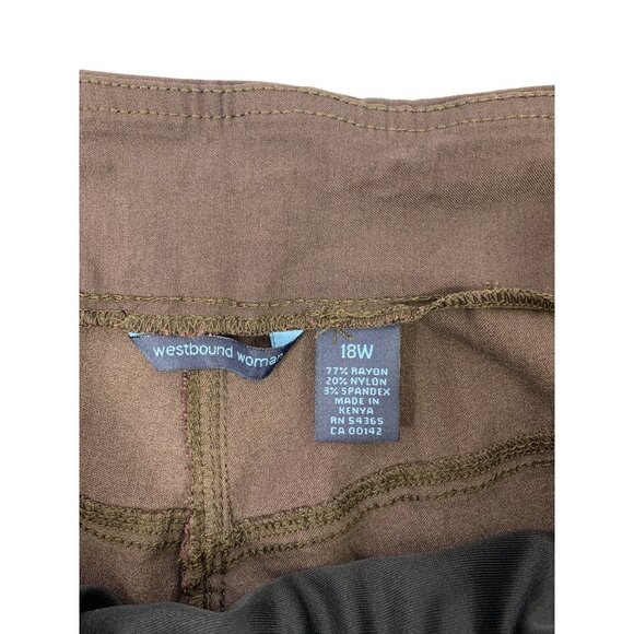 Westbound Women's Brown Cropped Pants - Picture 3 of 7